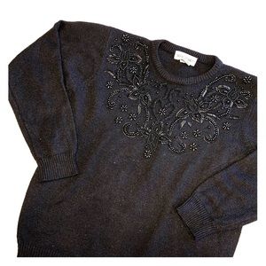 Vintage Alfred dunner beaded knit sweater
